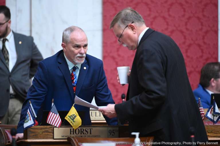 Delegate Horst and I discuss a bill